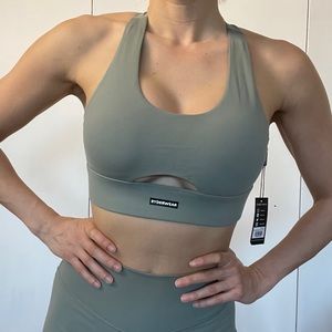Ryderwear Racer Back Sports Bra Khaki